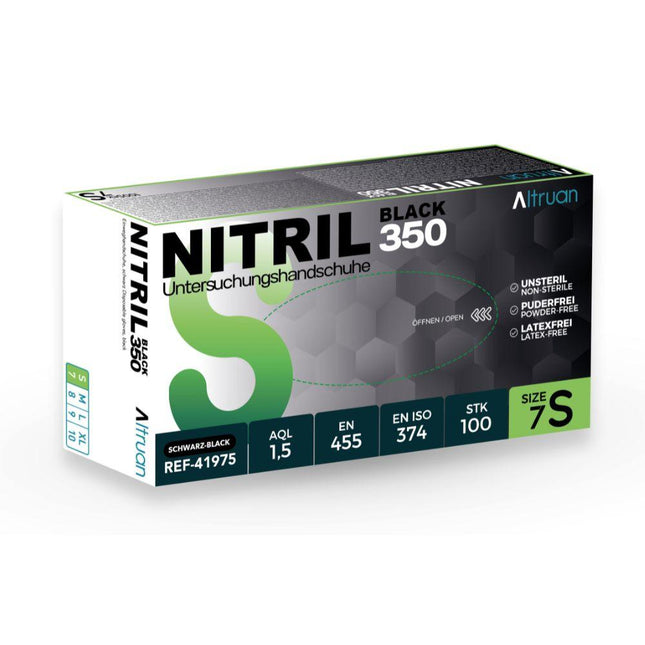 Altruan Nitril 350 Black, Einmalhandschuhe, schwarz