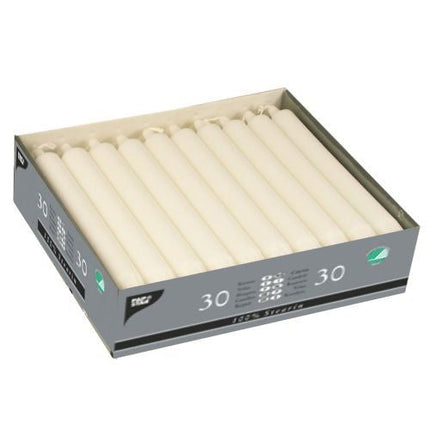 PAPSTAR 30 Kronkerzen Ø 2,2 cm weiss aus 100 % Stearin