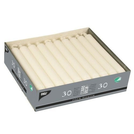 PAPSTAR 30 Kronkerzen Ø 2,2 cm weiss aus 100 % Stearin