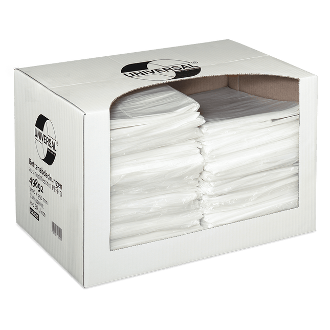 DEISS 49892 - Bettenabdeckungen 3200x950x0,01 mm transparent  | Karton (200 Stück)