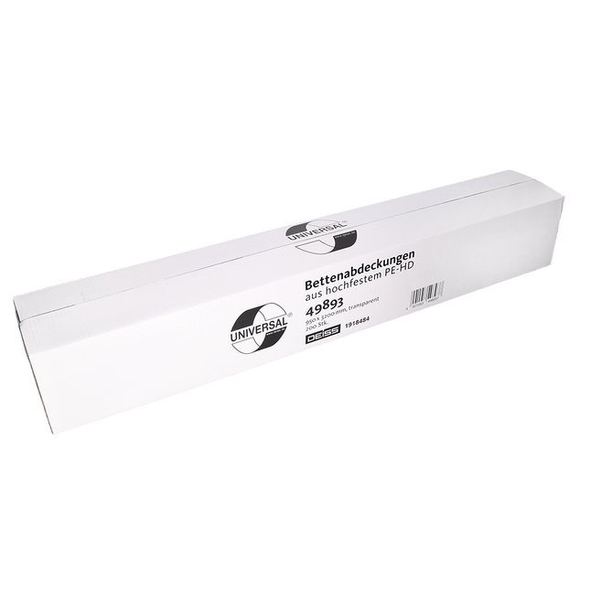 DEISS 49893 - Bettenabdeckungen 3200x950 mm transparent | Packung (200 Stück)