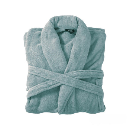 Bademantel flauschig » Saunamantel in Teddy-Plüsch Qualität » leichter/dünner Morgenmantel 100 cm lang » unisex