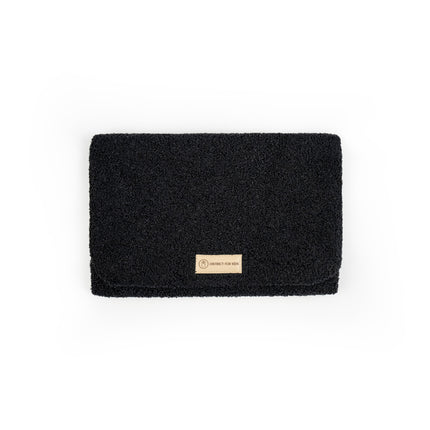 Wickelunterlage Teddystoff Bouclé – praktische Windeltasche für unterwegs