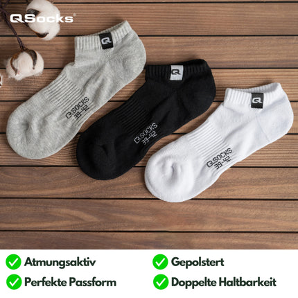 Sneaker Socken gepolstert für Damen & Herren 6X Paar