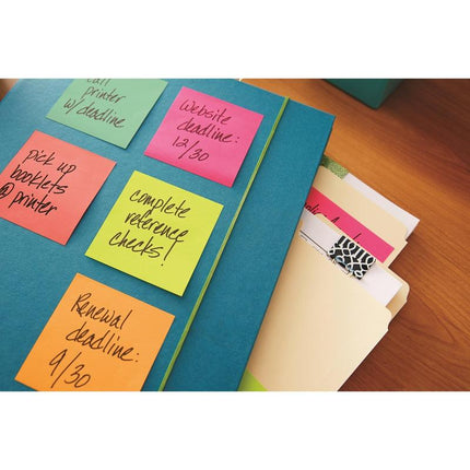 Post-it® Notes Würfel, Ultra-Farben, 76 mm x 76 mm, 450 Blatt/Block, 1 Block/Packung, 100% PEFC, SGSCH-PEFC-COC-110078 | Packung (1 Set)