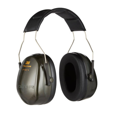Auslaufartikel: 3M™ PELTOR™ Optime™ II Kapselgehörschutz H520A, SNR-Wert 31 dB, Grün | Packung (1 Stück)