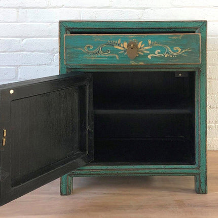 Vintage Asia Chinesisches Nachtkästchen Nachttisch "Aurora" - Art. 35191-10