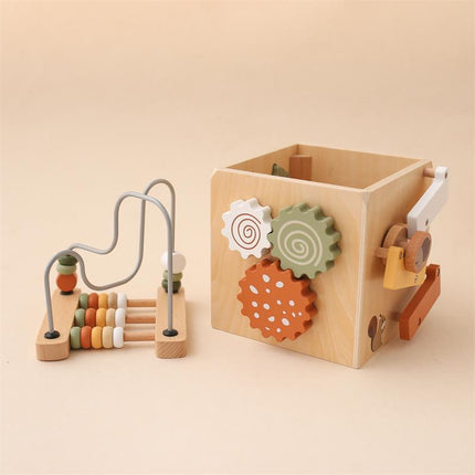 SEO. 5 - in - 1 Montessori Aktivitätsbox aus Holz – Lernen, Sortieren & Entdecken mit Perlen und Paarspiel - Linkreich