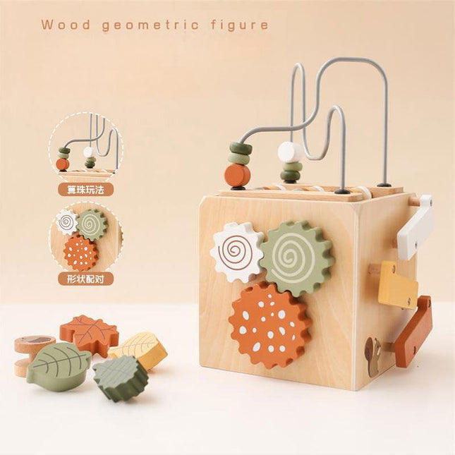 SEO. 5 - in - 1 Montessori Aktivitätsbox aus Holz – Lernen, Sortieren & Entdecken mit Perlen und Paarspiel - Linkreich