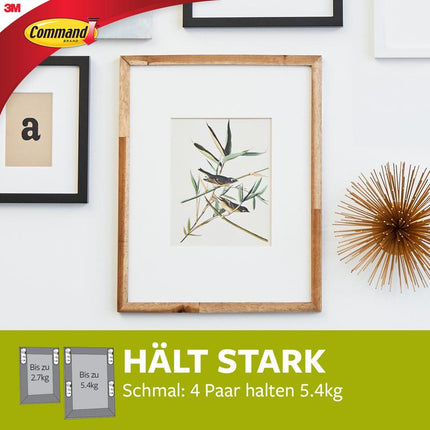 Schmale Command™ Bilder-Montage Strips (M) 17207 | Packung (1 Stück)