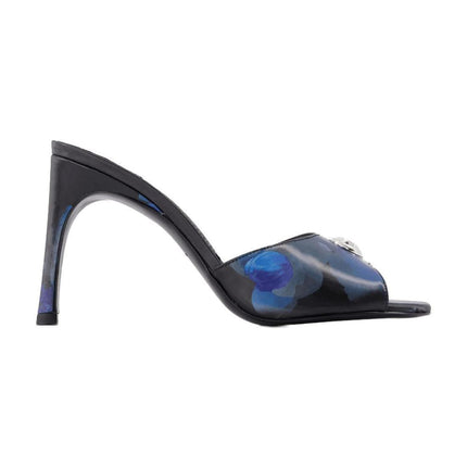 Holographic Logo Mules - Coperni - Blue/Black - Vegan Leather