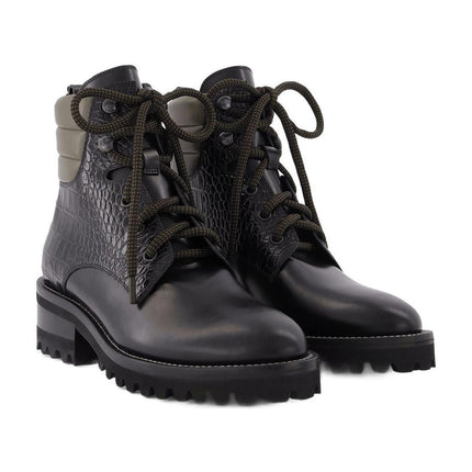 Stiefel Dolomite Tread aus schwarzem Leder