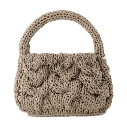 Small Cable Knit Schultertasche - J.W. Anderson - Leder - Grau
