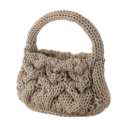 Small Cable Knit Schultertasche - J.W. Anderson - Leder - Grau