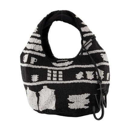 Mini Beaded Schultertasche - J.W. Anderson - Synthetik - Schwarz