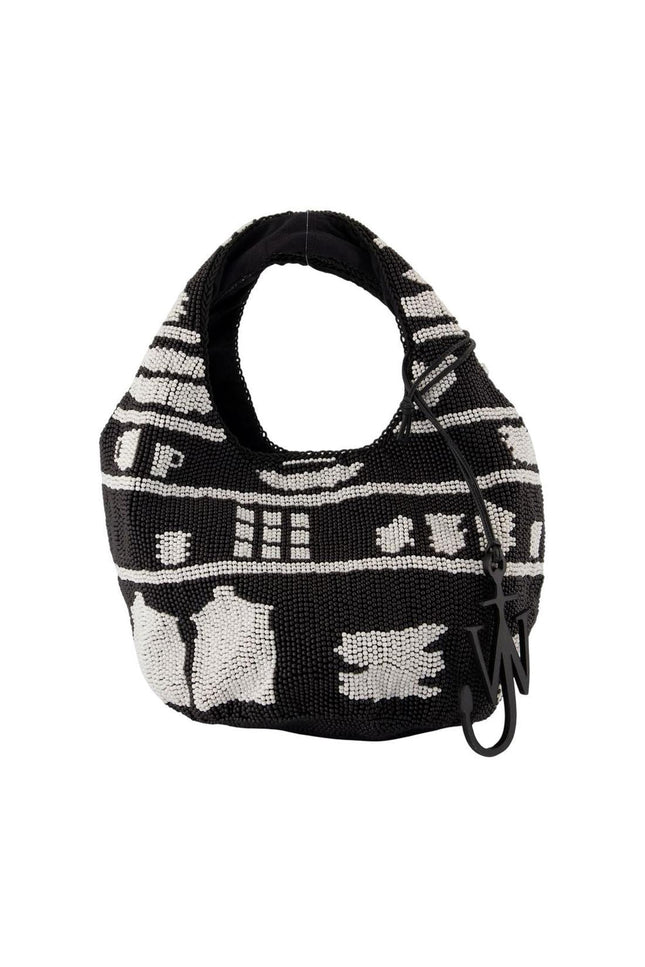 Mini Beaded Schultertasche - J.W. Anderson - Synthetik - Schwarz