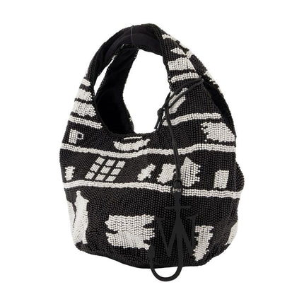 Mini Beaded Schultertasche - J.W. Anderson - Synthetik - Schwarz