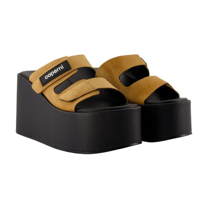 Patch Sandalen - Coperni - Leder - Schwarz/Braun