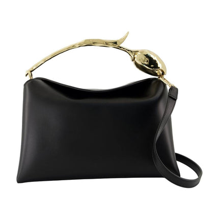 Medium Bloom Handtasche - ERDEM - Leder - Schwarz