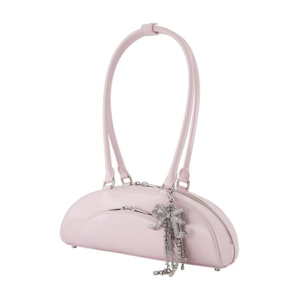 Curved Charm Schultertasche - SELF PORTRAIT - Leder - Violett