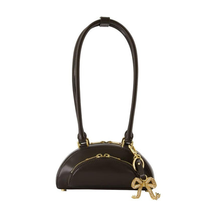 Mini With Charm Schultertasche - SELF PORTRAIT - Leder - Braun