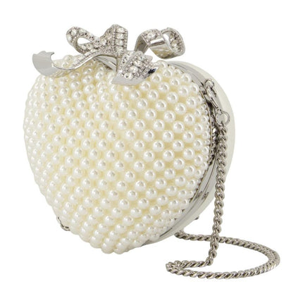 Pearl Heart Clutch - SELF PORTRAIT - Polyester - Weiß