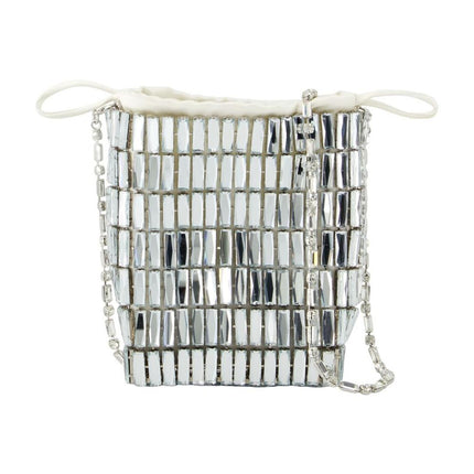 Crystal Mini Schultertasche - SELF PORTRAIT - Metall - Silber