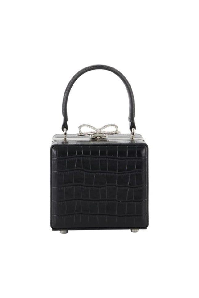 Micro Croco Handtasche - SELF PORTRAIT - Leder - Schwarz