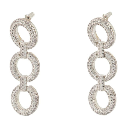 Crystal Link-Ohrringe - SELF PORTRAIT - Metall - Silber