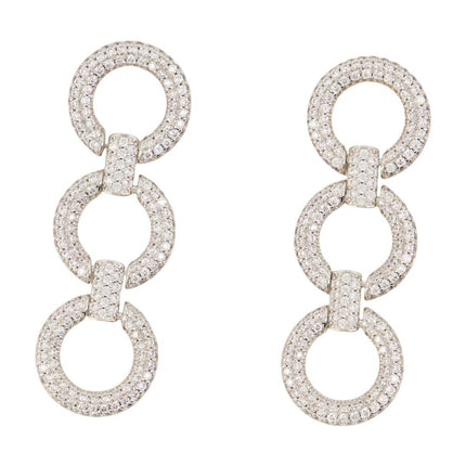 Crystal Link-Ohrringe - SELF PORTRAIT - Metall - Silber