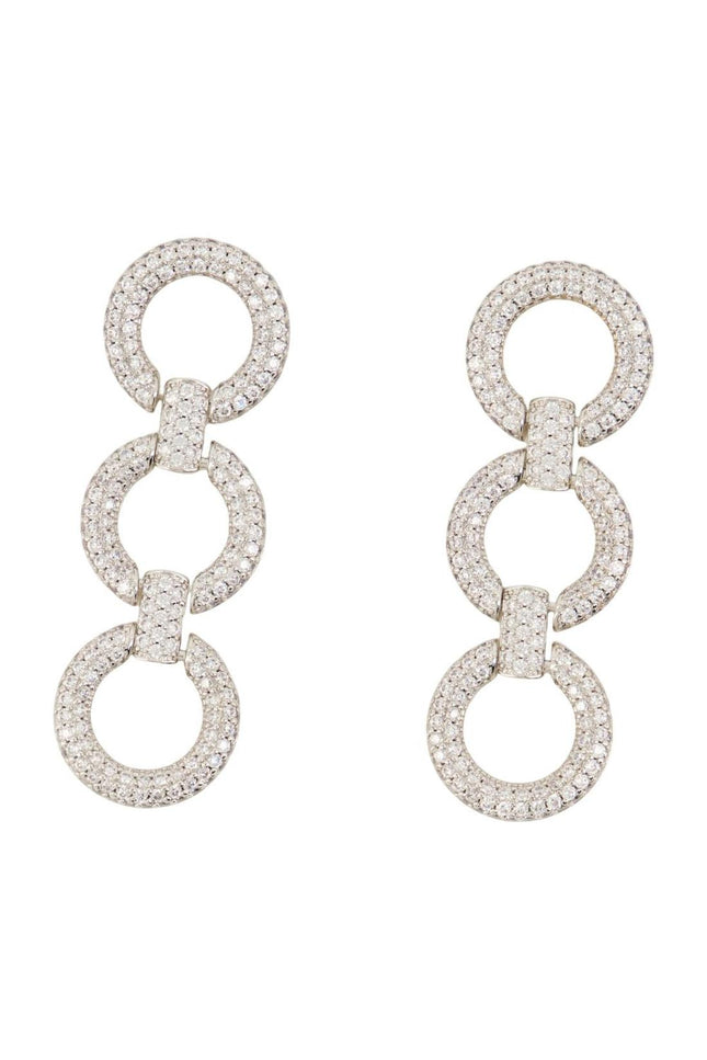 Crystal Link-Ohrringe - SELF PORTRAIT - Metall - Silber