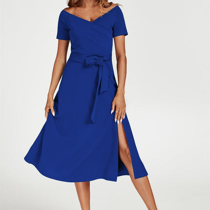 Bardot Midi Dress In Royal Blue