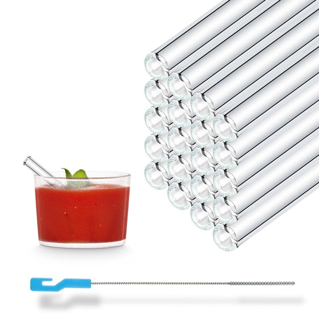 SEO. 50x 10cm Glasstrohhalme für jeden Anlass inkl. Profi Reinigungsbürste - Linkreich