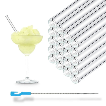 SEO. 50x 15cm Glasstrohhalme für jeden Anlass inkl. Profi Reinigungsbürste - Linkreich