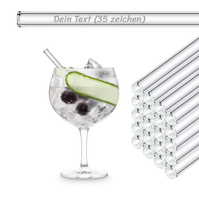 SEO. 50x 15cm Glasstrohhalme mit Gravur für jeden Anlass - Linkreich