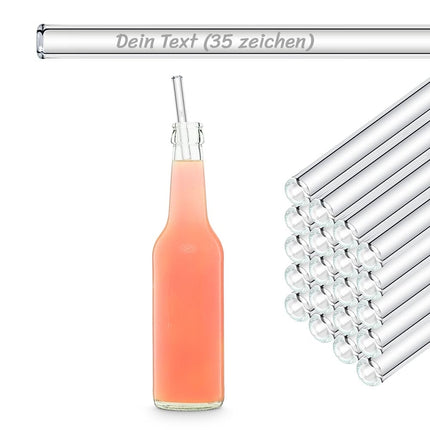 50x 27cm Glasstrohhalme mit Gravur für Flaschen von 0,33 bis 0,5 Liter für Jeden Anlass (Glastrinkhalme) kaufen bei Linkreich – Jetzt entdecken!