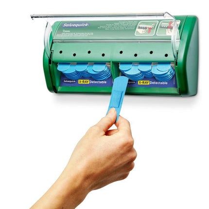 Salvequick röntgendetektierbarer pflasterspender, inkl. 2x30 gipsnachfüllungen | Packung (1 Stück)
