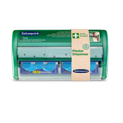Salvequick röntgendetektierbarer pflasterspender, inkl. 2x30 gipsnachfüllungen | Packung (1 Stück)