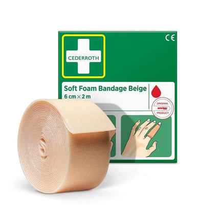 Cederroth weichschaumbinde beige 6 cm x 2m | Packung (1 Stück)