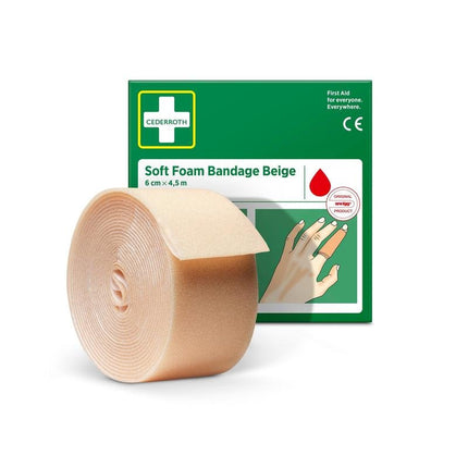 Cederroth weichschaumbinde beige 6 cm x 4,5m | Packung (1 Stück)