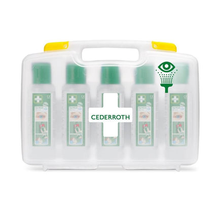 Cederroth Augenspülung (5x500ml) im tragbaren Etui. REF 7255 ersetzen | Packung (1 Stück)