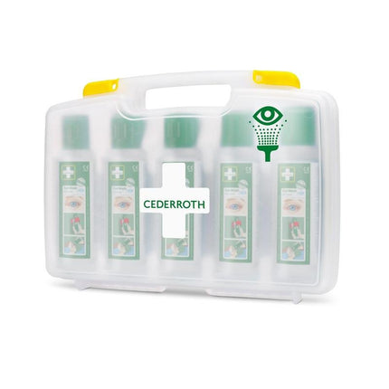 Cederroth Augenspülung (5x500ml) im tragbaren Etui. REF 7255 ersetzen | Packung (1 Stück)