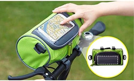 SYSTEM-S 2in1 Lenkertasche Fahrradhalterung Fahrradtasche Schultertasche Schutzhülle für 4,8 Zoll inch Geräte Smartphones in Pink