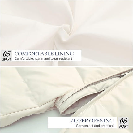 LSHDCER Baby Kleinkind Schneeanzug Jungen Mädchen Winteranzug Skianzug Daunenjacke mit Fellkapuze & Daunenhose Bekleidungsset 2tlg Outfit