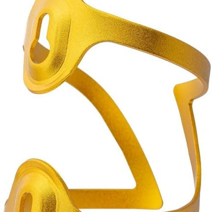 SYSTEM-S Fahrrad Flaschenhalter Halterung Befestigung aus Metall goldfarben