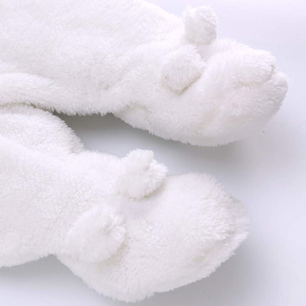 Baby Winter Schneeanzug Baby Strampler, Junge und Mädchen Einteiliger Anzug mit Kapuze, Kleinkind Oberbekleidung Schneeanzug Set Dick und Warm,Blau 3-6 Monate