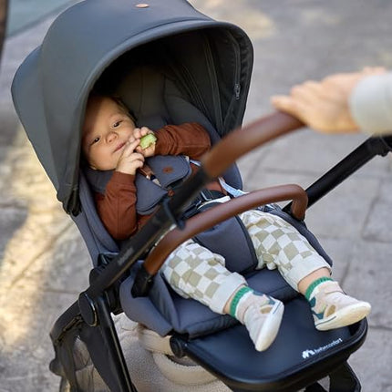 Bebeconfort Luvia Trio, Kinderwagen 3 in 1, 0–4 Jahre (0–22 kg), Baby Kinderwagen, Babyschale, Kinderwagenaufsatz, Smartes Faltsystem, Verstellbarer Schieber, Stoßdämpfung auf Rädern, Mineral Graphite