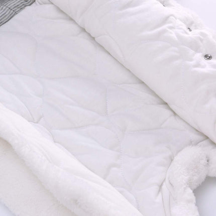 Baby Winter Schneeanzug Baby Strampler, Junge und Mädchen Einteiliger Anzug mit Kapuze, Kleinkind Oberbekleidung Schneeanzug Set Dick und Warm,Blau 3-6 Monate