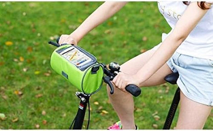 SYSTEM-S 2in1 Lenkertasche Fahrradhalterung Fahrradtasche Schultertasche Schutzhülle für 4,8 Zoll inch Geräte Smartphones in Pink