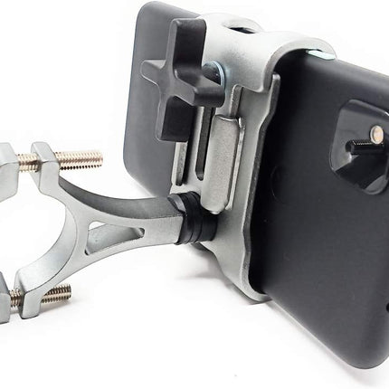 SYSTEM-S Fahrrad Halterung Befestigung aus Metall in Grau für Smartphone